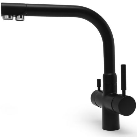 Robinet Gliano 3 voies BR302 - Noir mat