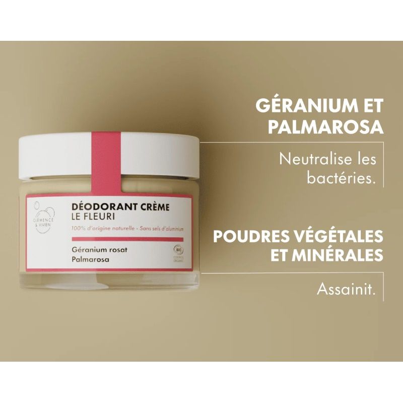 Déodorant Le Fleuri - géranium rosat et palmarosa