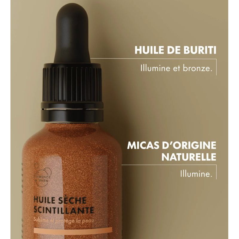 Huile sèche scintillante