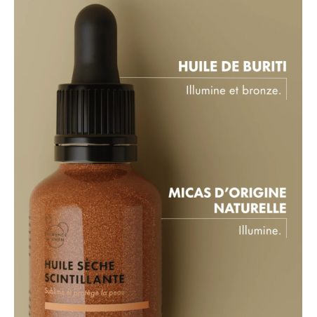 Huile sèche scintillante