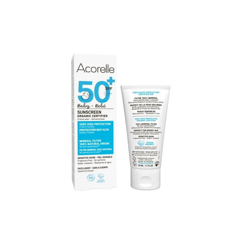 Crème Solaire Bébé SPF50+ BIO - 50ml