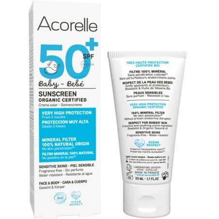 Crème Solaire Bébé SPF50+ BIO - 50ml