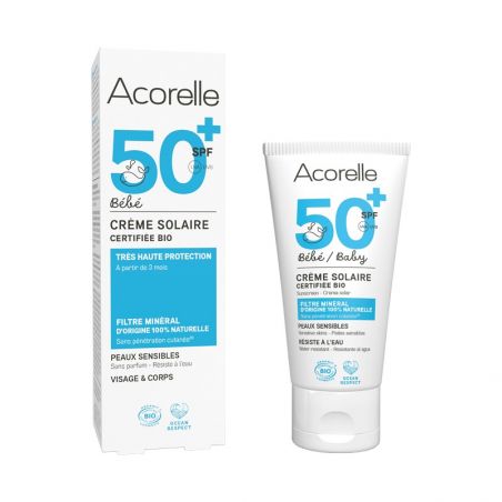 Crème Solaire Bébé SPF50+ BIO - 50ml - Acorelle
