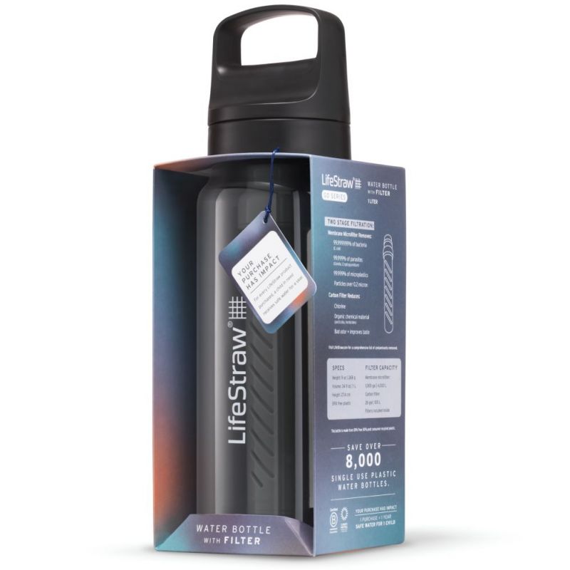Gourde filtrante LifeStraw Go 1 Litre - Noir