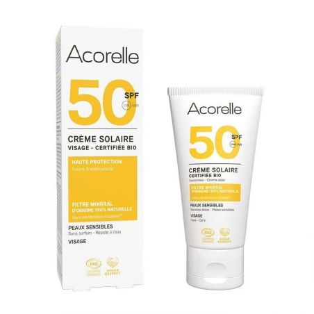 Crème Solaire Visage SPF50 BIO - 50ml - Acorelle