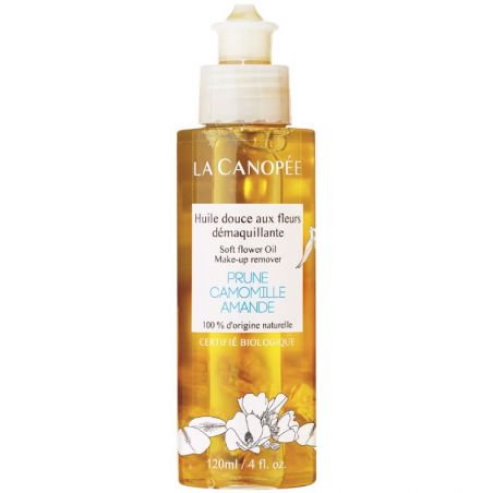 Huile douce démaquillante aux fleurs - 120 ml - La Canopée