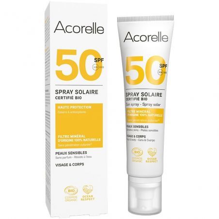 Spray Solaire SPF50 BIO - 100ml - ACORELLE - Acorelle