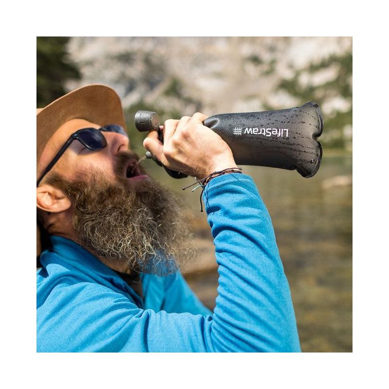 Gourde filtrante souple LifeStraw 1L - Collapsible Squeeze Bottle