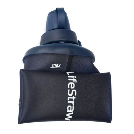 Gourde filtrante souple LifeStraw 650 ml format compact repliable - bleu