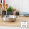 Wok en inox Brigade 28 cm Livoo - Fabriqué en France