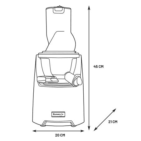 Dimensions de l'extracteur de jus Kuvings EVO820
