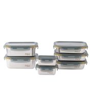 Set de 7 Boîtes Alimentaires en Inox 260ml, 820ml & 1200ml