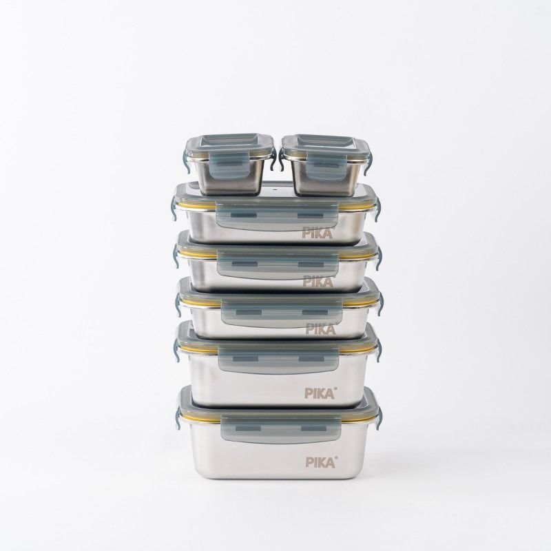 Set de 7 Boîtes Alimentaires en Inox 260ml, 820ml & 1200ml
