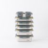 Set de 7 Boîtes Alimentaires en Inox 260ml, 820ml & 1200ml