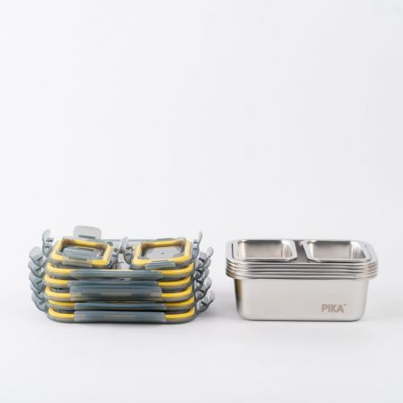Set de 7 Boîtes Alimentaires en Inox 260ml, 820ml & 1200ml