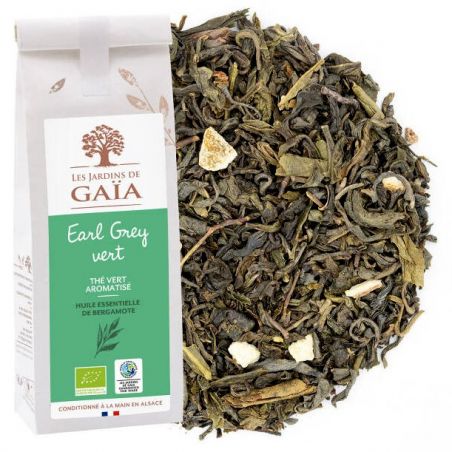 Thé vert BIO Earl Grey Bergamote - 100 gr - Les jardins de Gaïa
