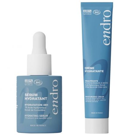 Duo Hydratation intense - Sérum Hydratant & Crème visage Hydratante - Endro Cosmétiques - Endro Cosmétiques