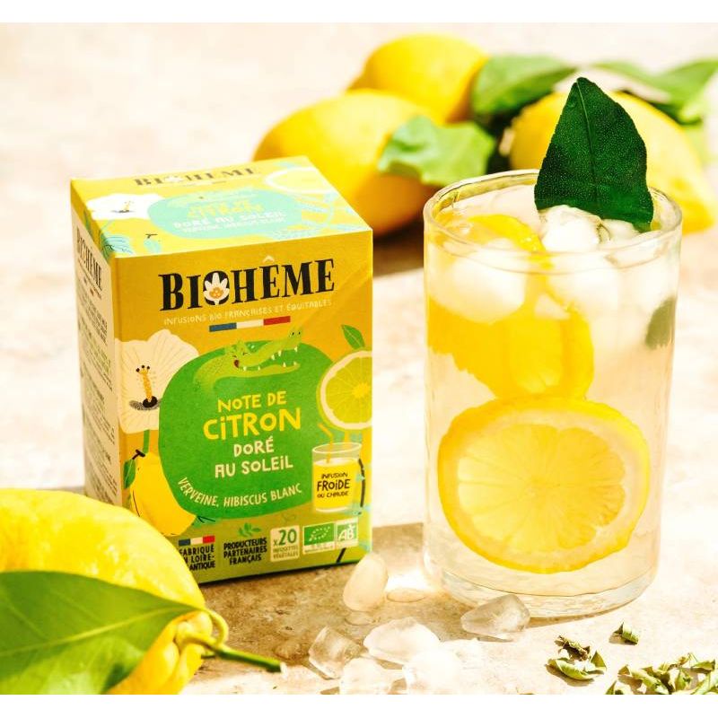 Infusion Citron doré au soleil bio - 20 infusettes
