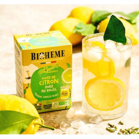 Infusion Citron doré au soleil bio - 20 infusettes