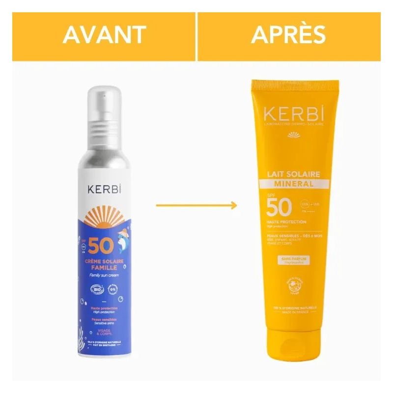 Lait solaire minéral SPF 50 – Sans parfum - 150g