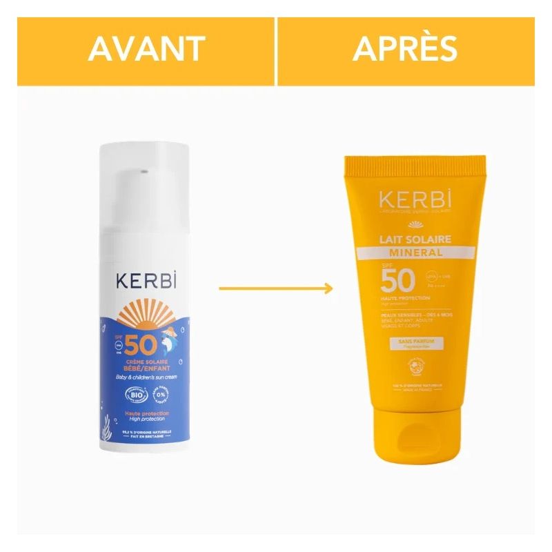 Lait solaire minéral SPF 50 – Sans parfum - 50g