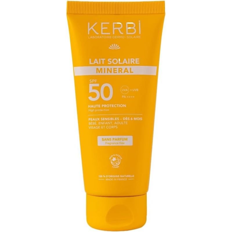 Lait solaire minéral SPF 50 - Sans parfum - 100g