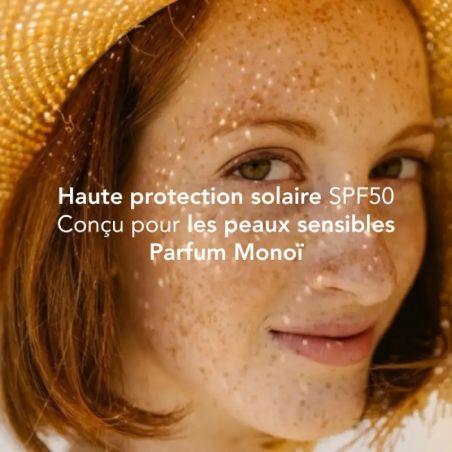 Lait solaire minéral SPF 50 - Monoï - 50g