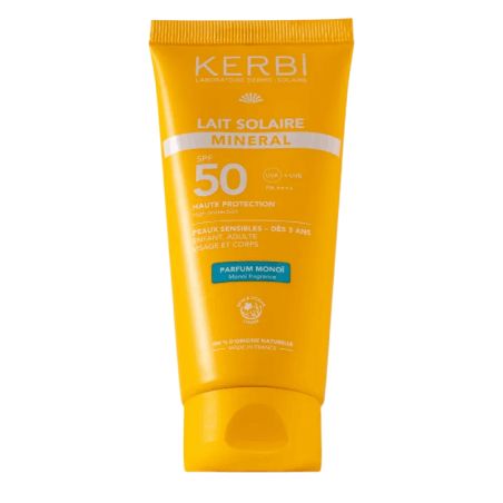Lait solaire minéral SPF 50 - Monoï - 50g - Kerbi