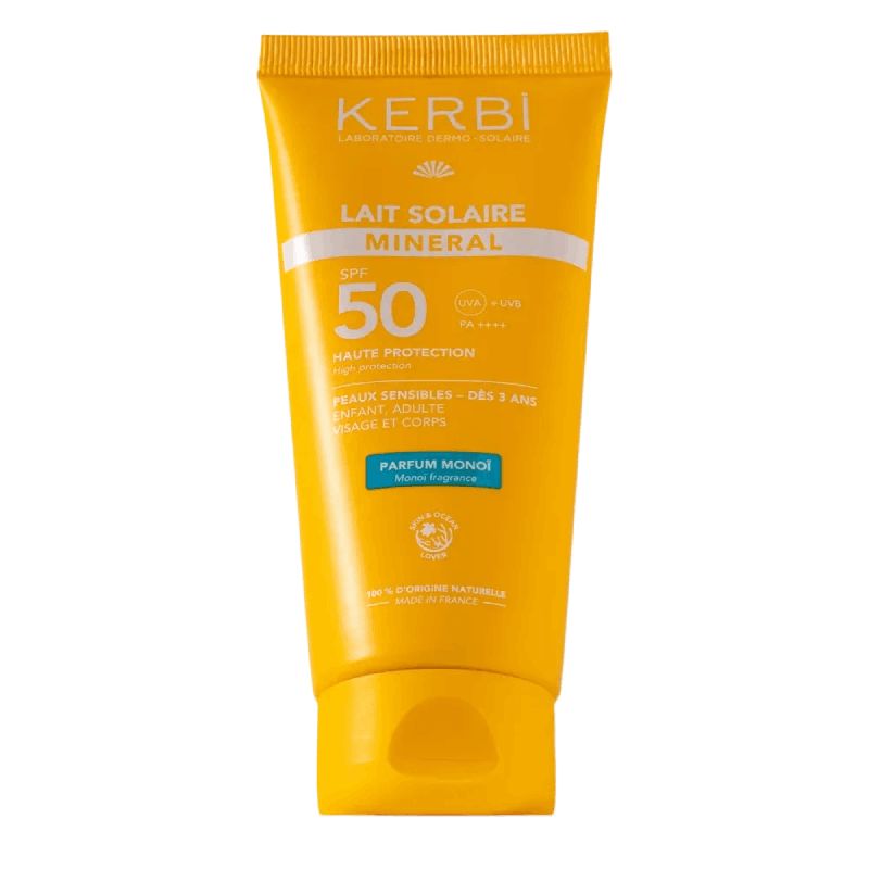 Lait solaire minéral SPF 50 - Monoï - 100g