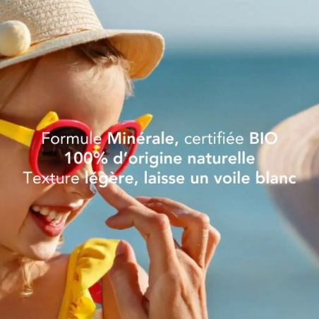 Lait solaire minéral SPF 50 - Monoï - 100g