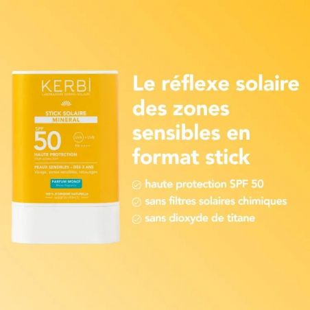 Stick Solaire Minérale SPF50 - Monoï - 15g