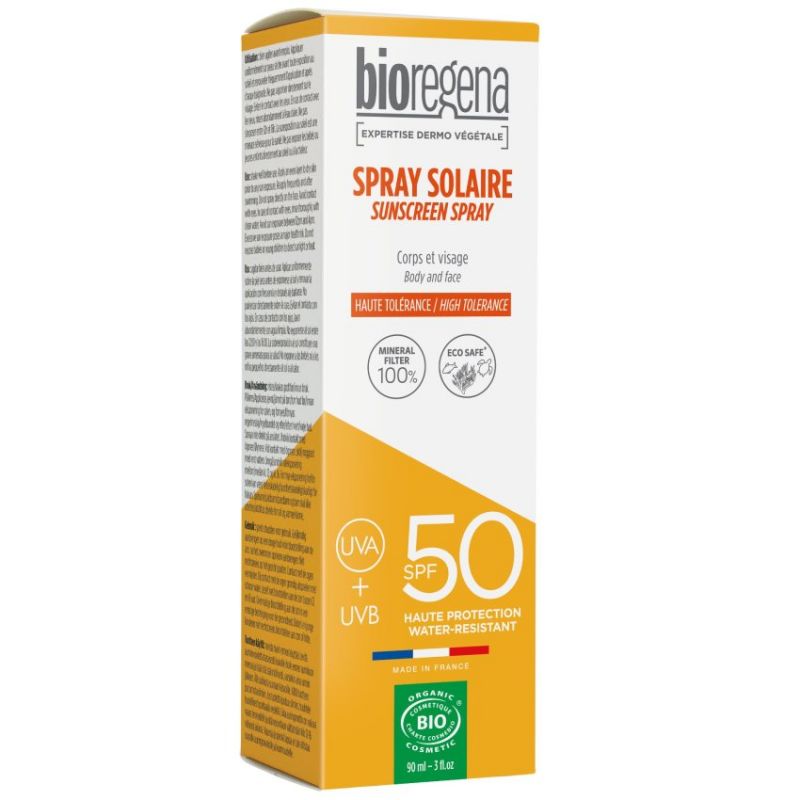 Spray Solaire SPF50 Filtre minéral BIO - Bioregena
