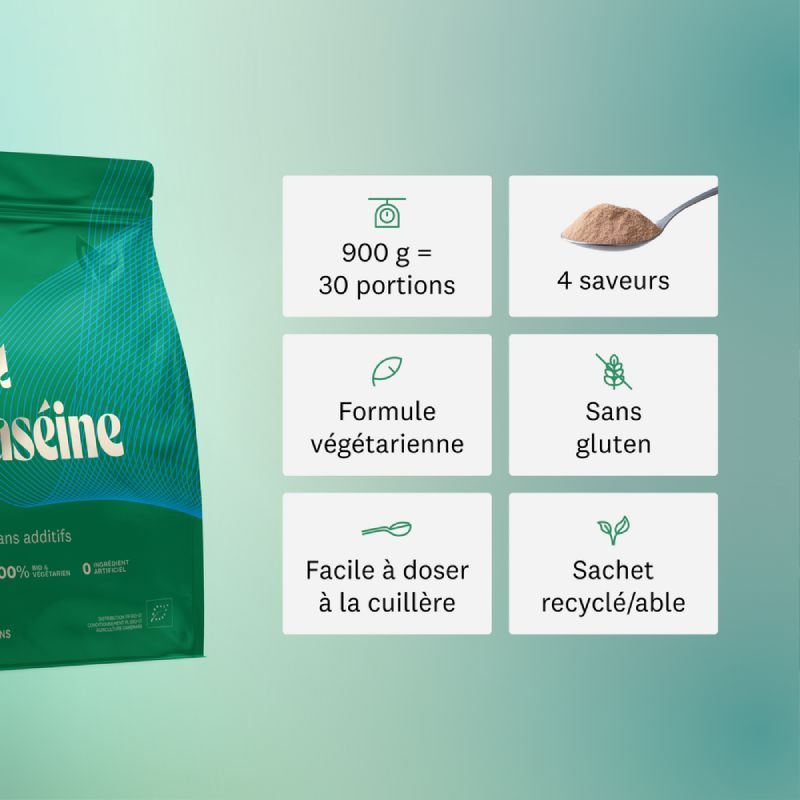 Isolat de Caséine BIO Micellaire - Vanille - 900 gr