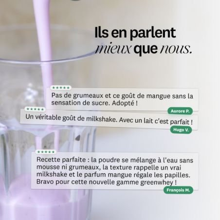 Milkshake protéiné Greenwhey : Avis client