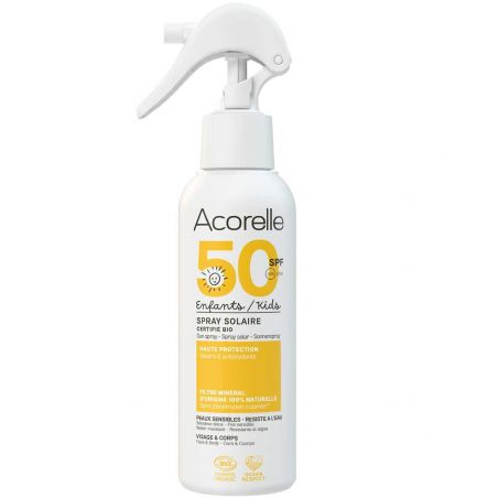 Spray Solaire KIDS Enfants SPF50 BIO - ACORELLE - Acorelle