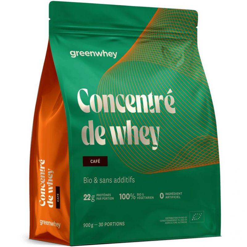Protéine de Whey Bio - Café - 900 gr