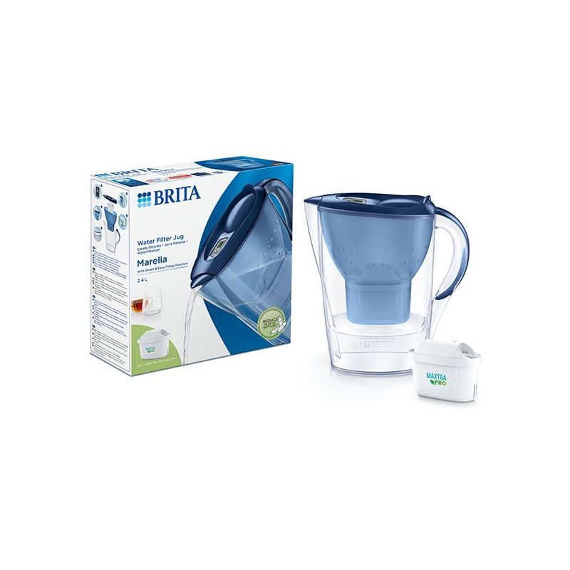 Carafe filtrante BRITA Marella 2,4 L avec filtre Maxtra Pro - Bleu