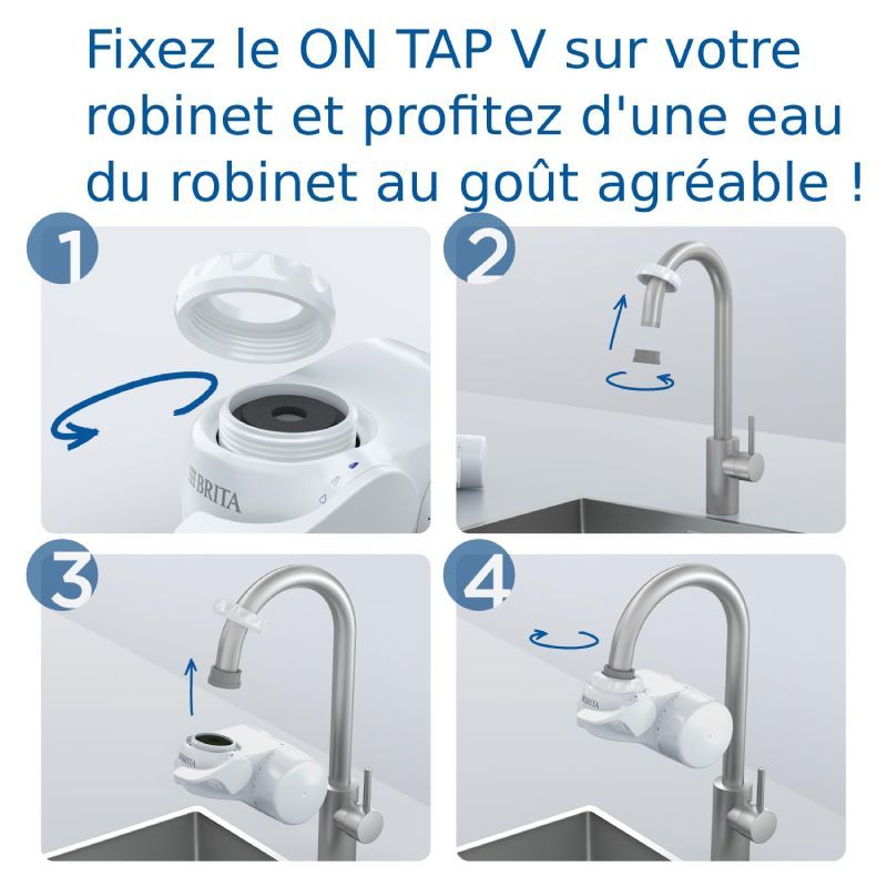 Filtre robinet BRITA ON TAP V - installation