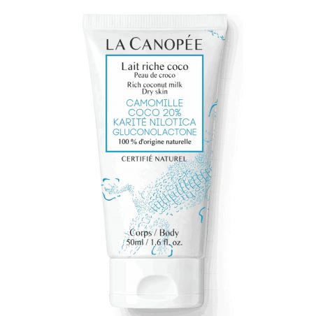 Lait riche coco hydratant et apaisant - Format Voyage 50ml - La Canopée