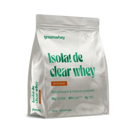 Isolat de Clear Whey - Ice Tea Pêche - 600 gr - Greenwhey