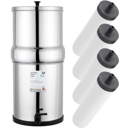 Filtre à gravité British Berkefeld 8,5L avec 4 cartouches Ultra Sterasyl (BB4) - British Berkefeld