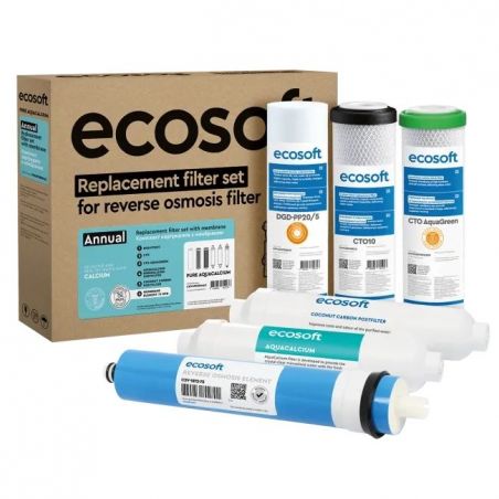Lot de 6 filtres de remplacement PURE AquaCalcium (avec membrane) - Ecosoft