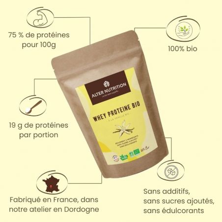 Protéine Whey Bio - Vanille - 200 gr - Alter Nutrition