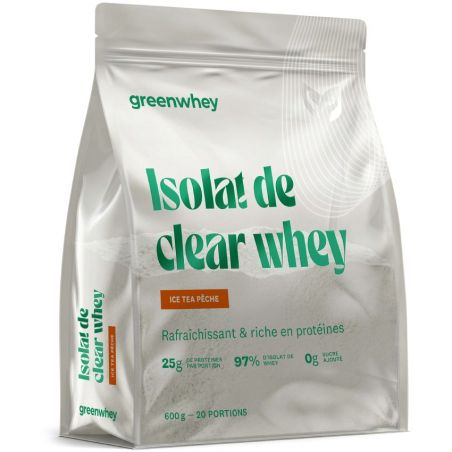 Clear Whey isolat - Ice Tea Pêche - 600 gr - Greenwhey - Greenwhey