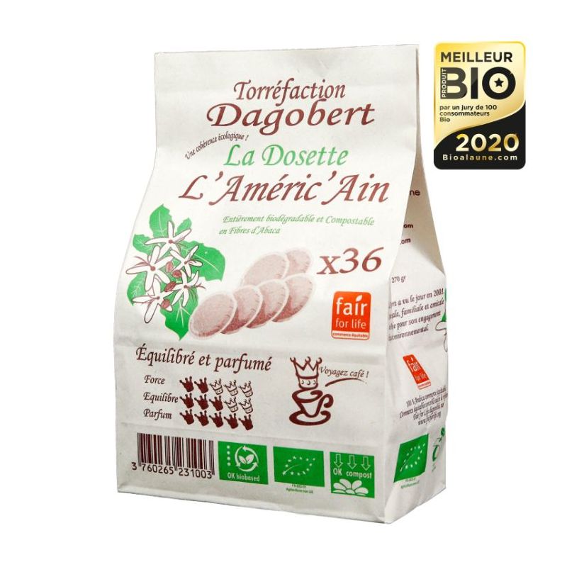 Dosette bio compatible Senseo - L'Améric'Ain x36
