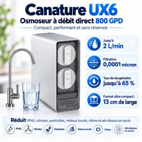 Osmoseur Canature UX6 à débit direct - Avantages