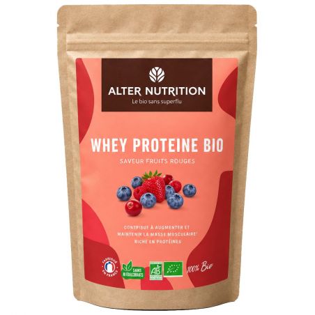 Protéine Whey Bio - Fruits Rouges - 1 kg - Alter Nutrition