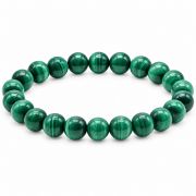Bracelet Malachite AA en pierres authentiques, perles de 8mm