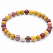 Bracelet Jaspe Mokaïte 6mm en pierres naturelles