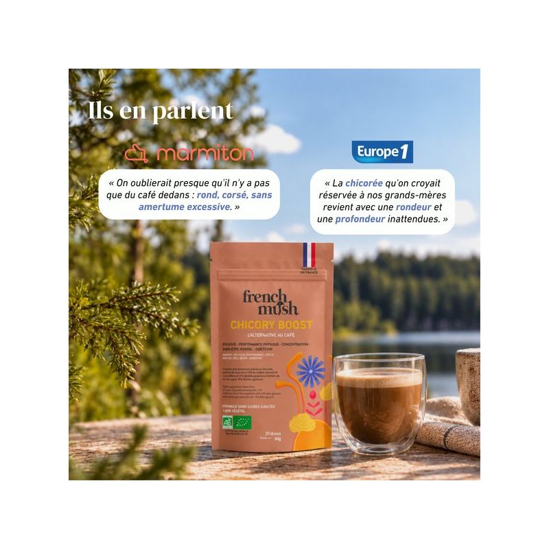 Boost - Boisson alternative au café - Chicorée, Guarana & Champignons - 20 doses